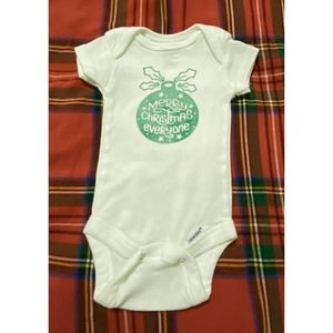 New Merry Christmas Everyone Gerber Organic Onesie Newborn